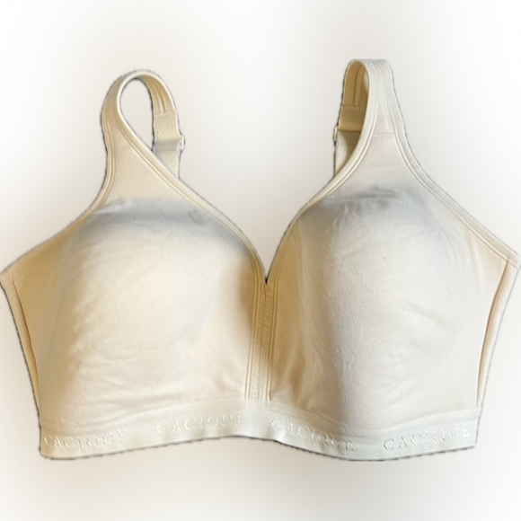 Cacique Cotton Lightly Lined No Wire Beige Bra Size 40F Never been worn - Picture 3 of 6